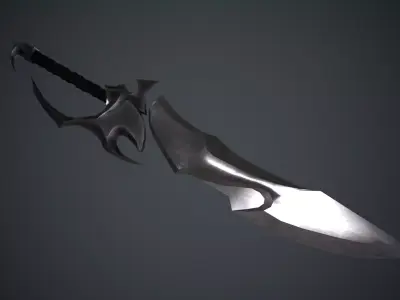 Fantsy stylized sword Low-poly 3D model