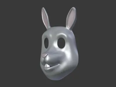 Rabbit Bunny Kids Mask Low-poly 3D model