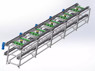 Double-layer transport line 3D model