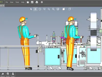 fully automatic -face mask machine 4 3D model
