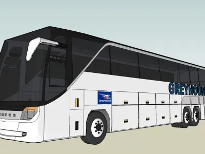 Bus model greyhound simulator 3D model