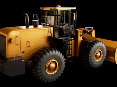 Wheel Loader  Low-poly 3D model
