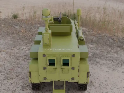 Cougar MRAP 6 x 6 Low-poly 3D model
