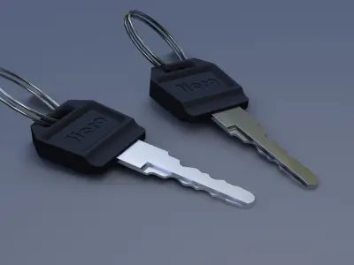 bike keys Low-poly 3D model