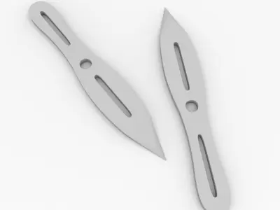 Throwing Knife 3D model purchase