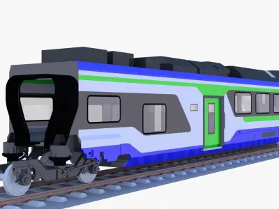 Hitachi HTR 412 locomotive exterior 3D model