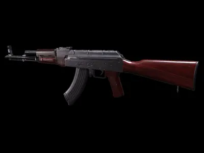 Ak 47 Low-poly 3D model 4