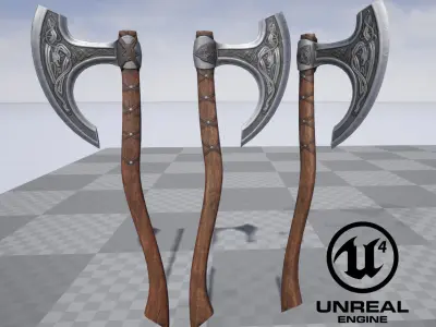 Celtic Axe01 Low-poly 3D model