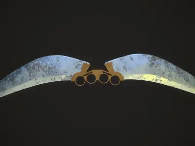 Knuckles Knife Low-poly 3D model