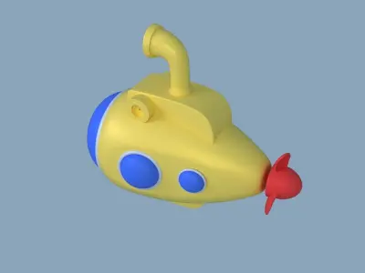 submarine toy 3D model