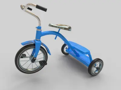 Tricycle Blue 3D model