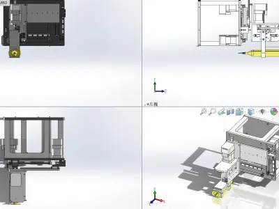 Three axis belt mechanism 3D model
