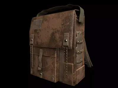 vintage shoulder bag 3D model