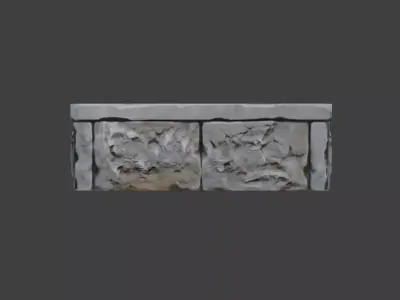Ancient Stone Sarcophagus Low-poly 3D model