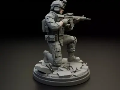 modern military 3D print model