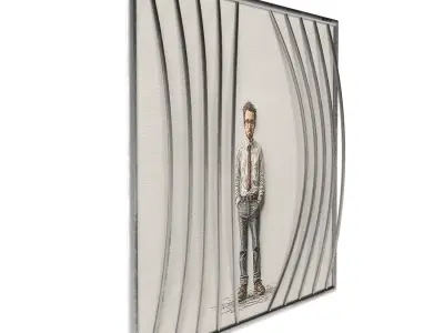 Illustrated wall art frame - Part 5 3D model