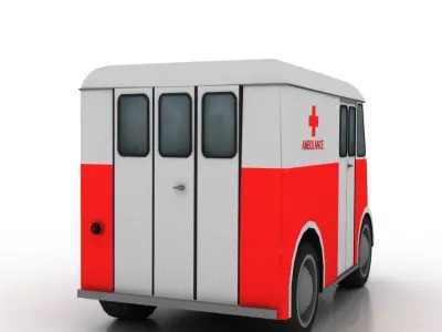 Marmon-Herrington Delivery-Van 1946 Ambulance Low-poly 3D model