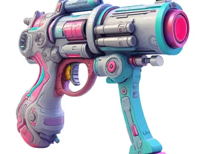 CYBER PULSE MK-V Pistol Low-poly 3D model