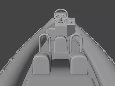 Rigid Hulled Inflatable Boat 3D Printable 3D print model