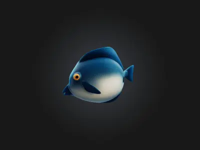 Cartoon Fish 3D model purchase