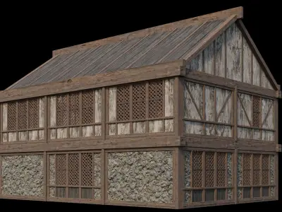 Medieval Houses 39- 4K Textures Game Ready Low-poly 3D model
