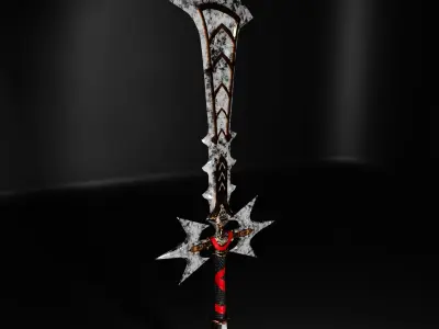 Fantasy Sword Low-poly 3D model