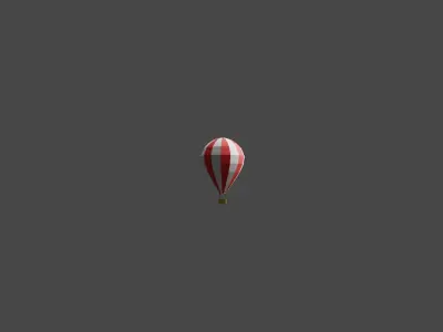 Flying balloon Low-poly 3D model