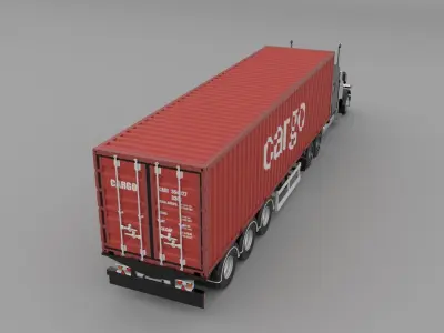 Peterbilt-379 Container 3D model