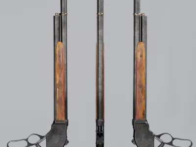 Winchester 1887 Low-poly 3D model