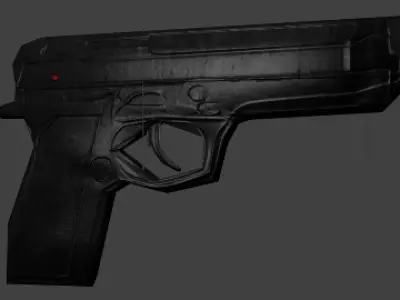 Beretta gun low Poly Low-poly 3D model
