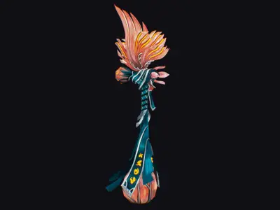 Magic Wand Rod Stick Fairy Staff Scepter Inventory Item Low-poly 3D model get
