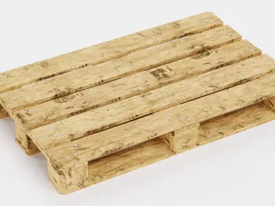 Pallet V2 - Wooden Shipping Platform 3D model