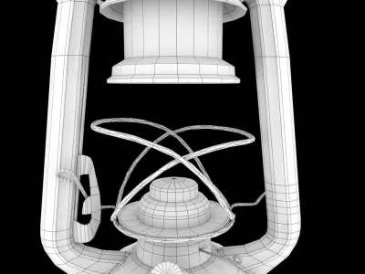 lowpoly lamp old lantern Low-poly 3D model