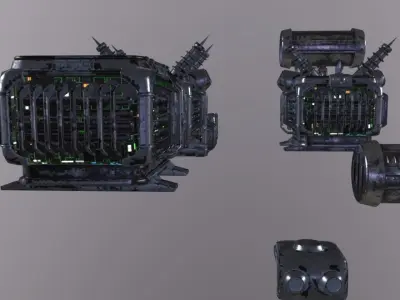 Voltage Changer PBR  Low-poly 3D model