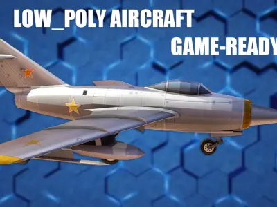 LOW POLY AIRCRAFT GAME ready Low-poly 3D model