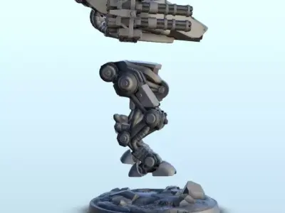 TR 900 soldier-robot 7  supported version - Future Sci-Fi SF Pos 3D print model