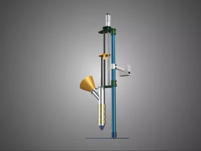 MINI SCALE SEMI AUTO PRESS INJECTION MOULDING MOULDER PLASTIC 3D model