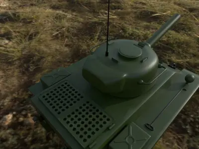 Toy tank model Low-poly 3D model