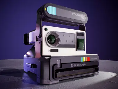 Polaroid 300 Low-poly 3D model