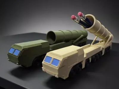 Pencil Holder Missile Launcher Truck Free 3D print model