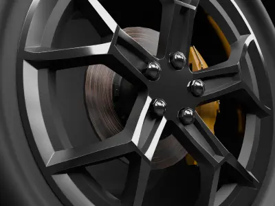 wheel 3D model by CodeByte
