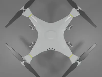 Micro Drone Low-poly 3D model