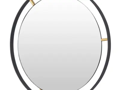 Wolfenbarger Industrial Round Accent Mirror 3D model