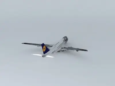 Boeing 747-8i  Lufthansa Free 3D model