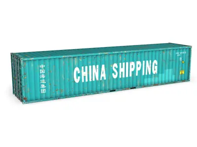 40ft Shipping Container - China Shipping 3D model