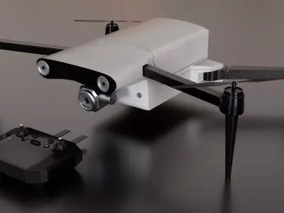 Drone Low-poly 3D model Low-poly