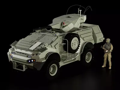 Armored Personnel Carrier Design 3D model