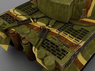 Tiger 131 Low-poly 3D model by ozkanadaart