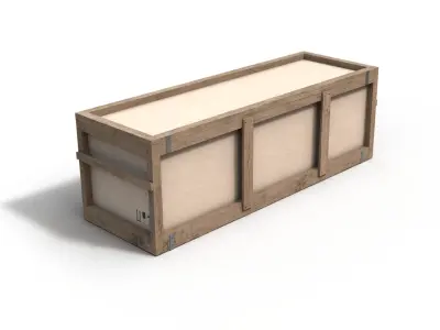 Wooden Crate 3D 3D model 12