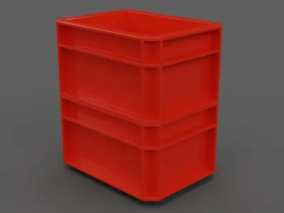 Plastic crate 03 Low-poly 3D model